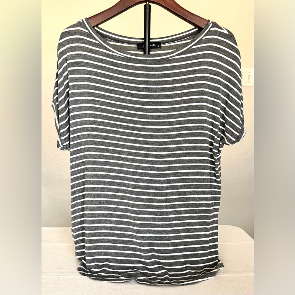 J. Roberts Gray and White Striped or navy and white striped size small